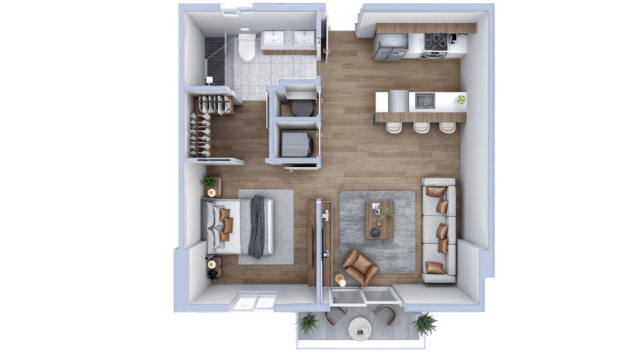 Unit A1 floor plan