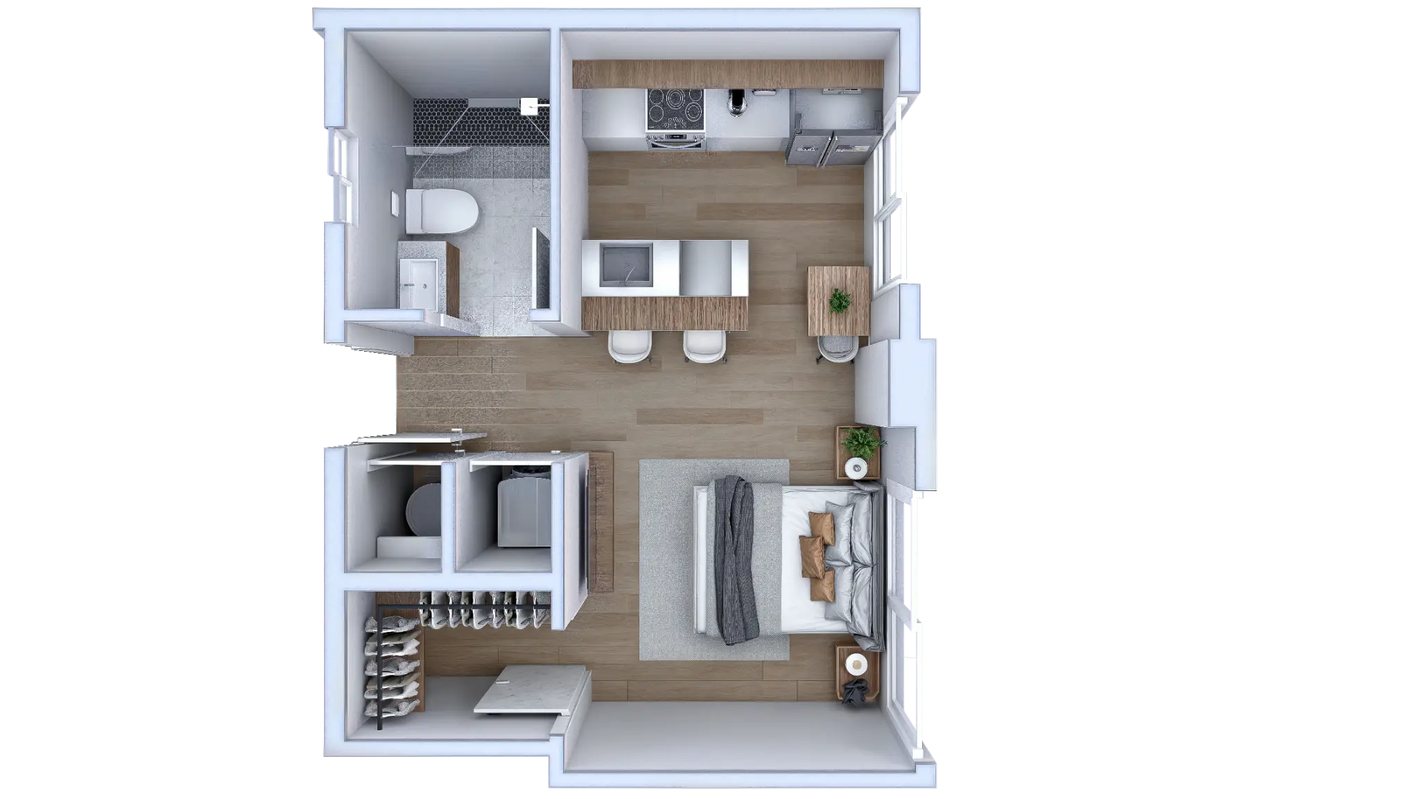 Unit D floor plan