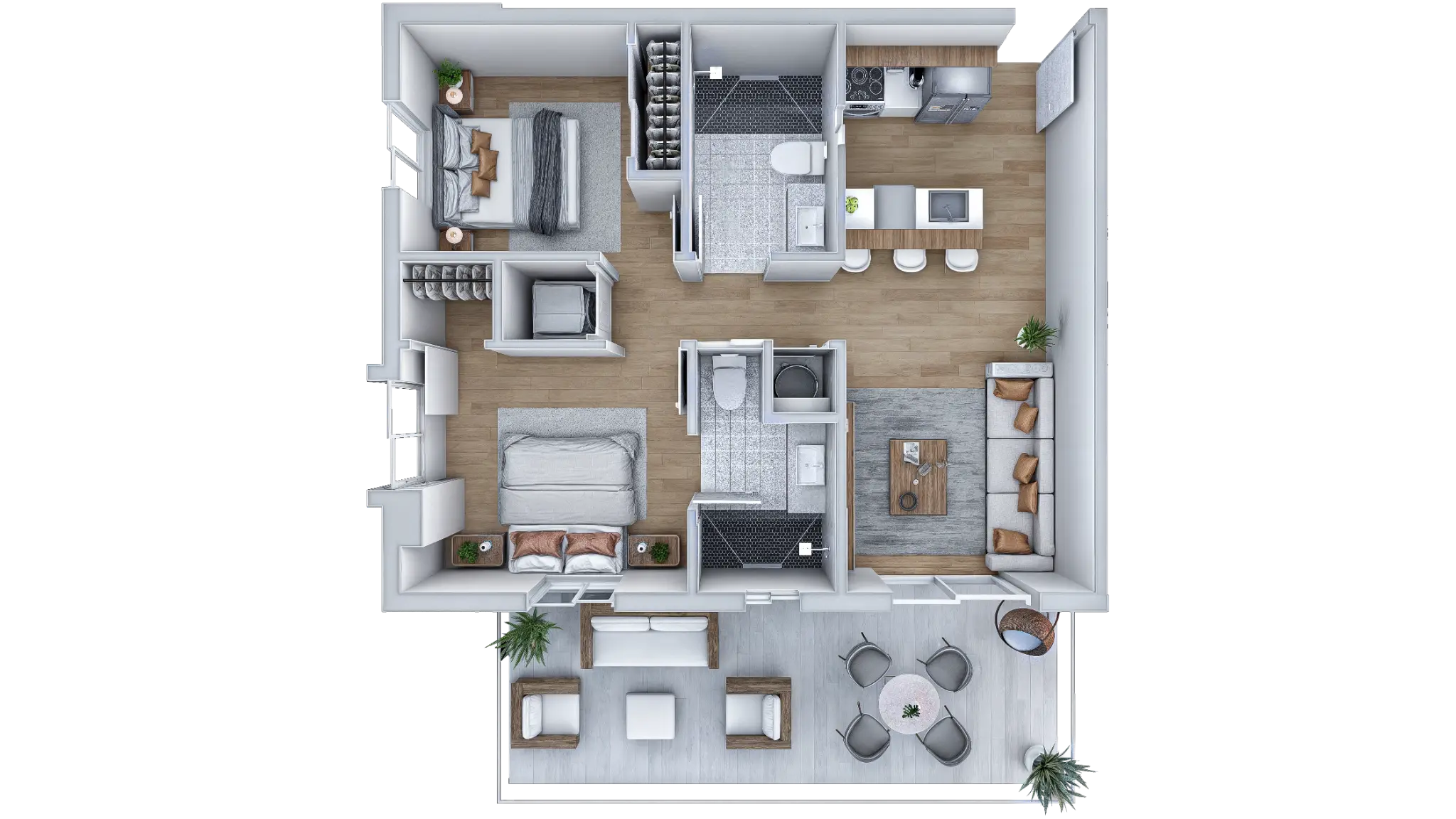 Unit B1 floor plan